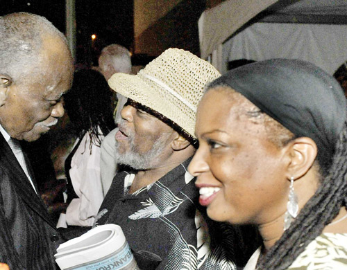 Marcus and Joan with Hank Jones